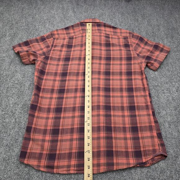 Grayers Clothiers Shirt Mens Medium Red Gray Plaid Short Sleeve Cotton Casual - Picture 7 of 15